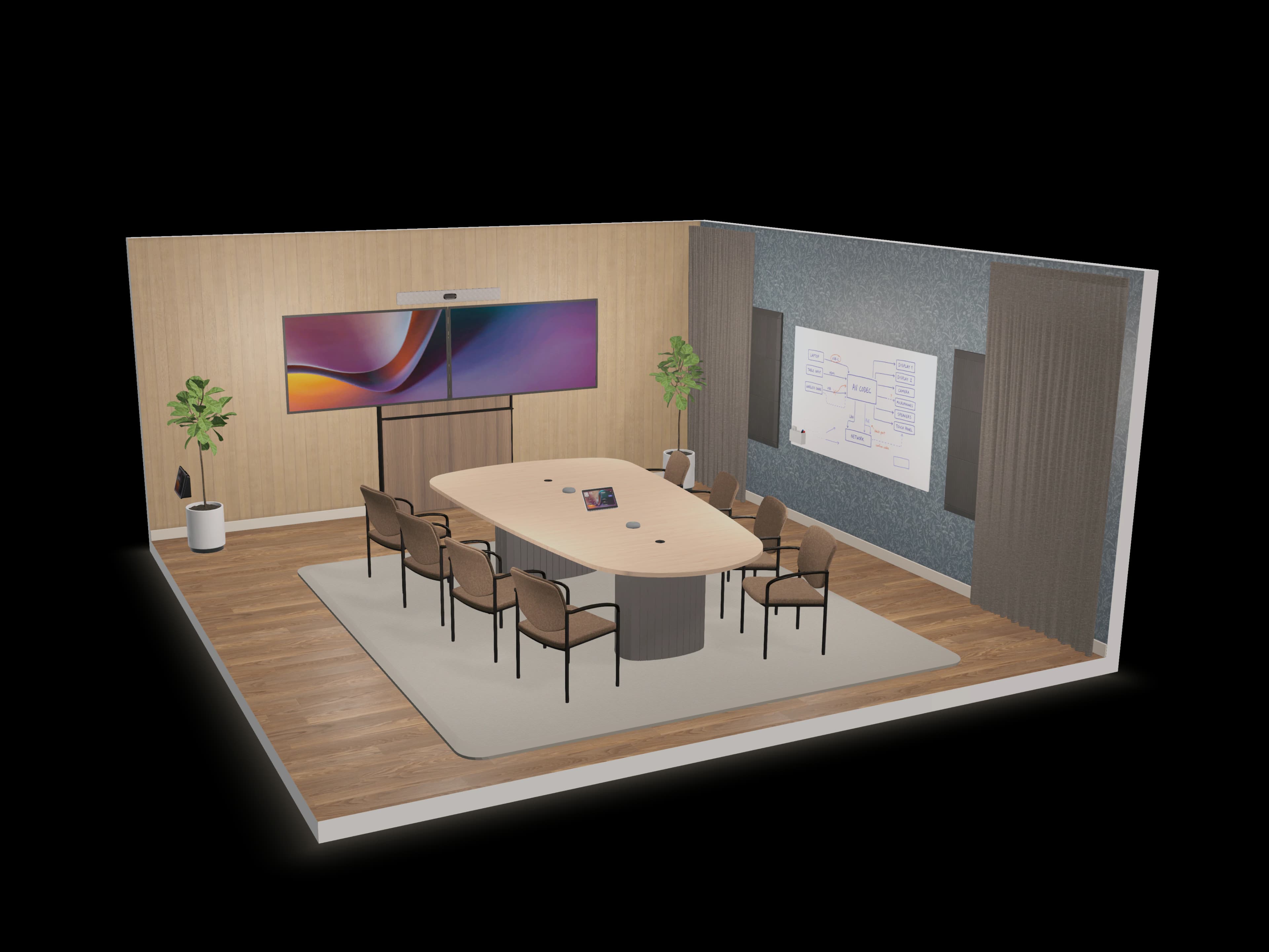Visualisering av designvalet Warm Naturals