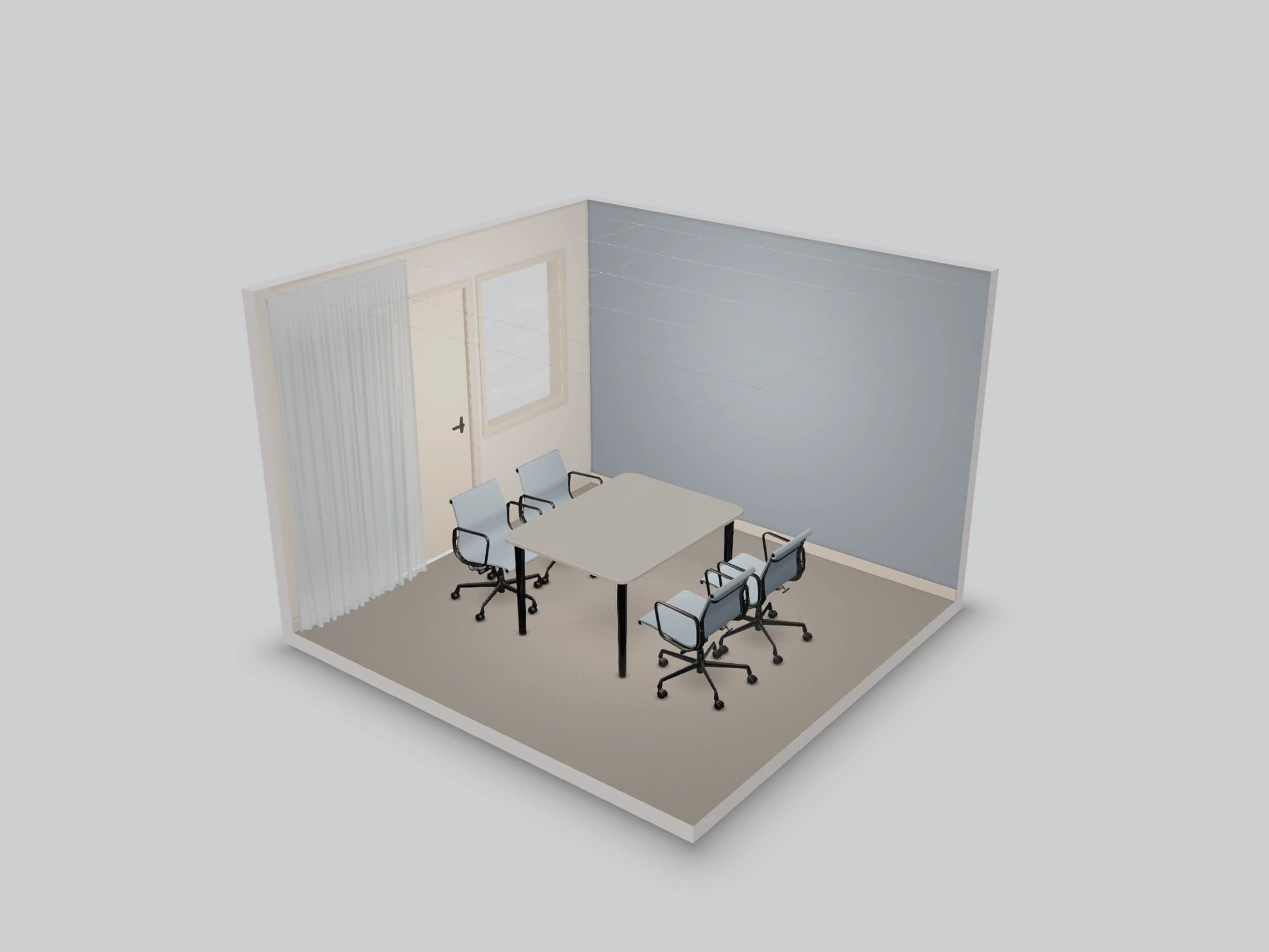 Visualisering av standardrummet Huddle