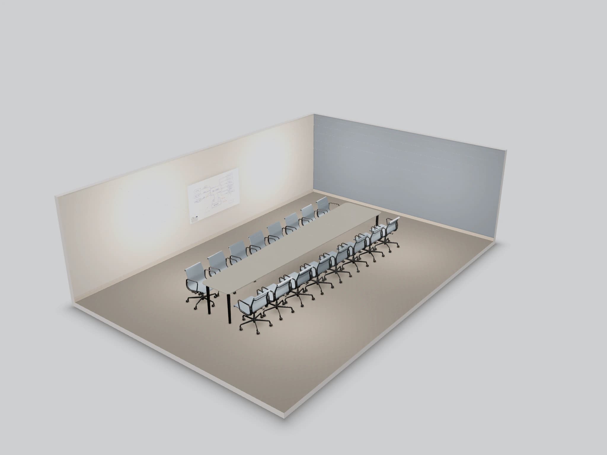 Visualisering av standardrummet Large