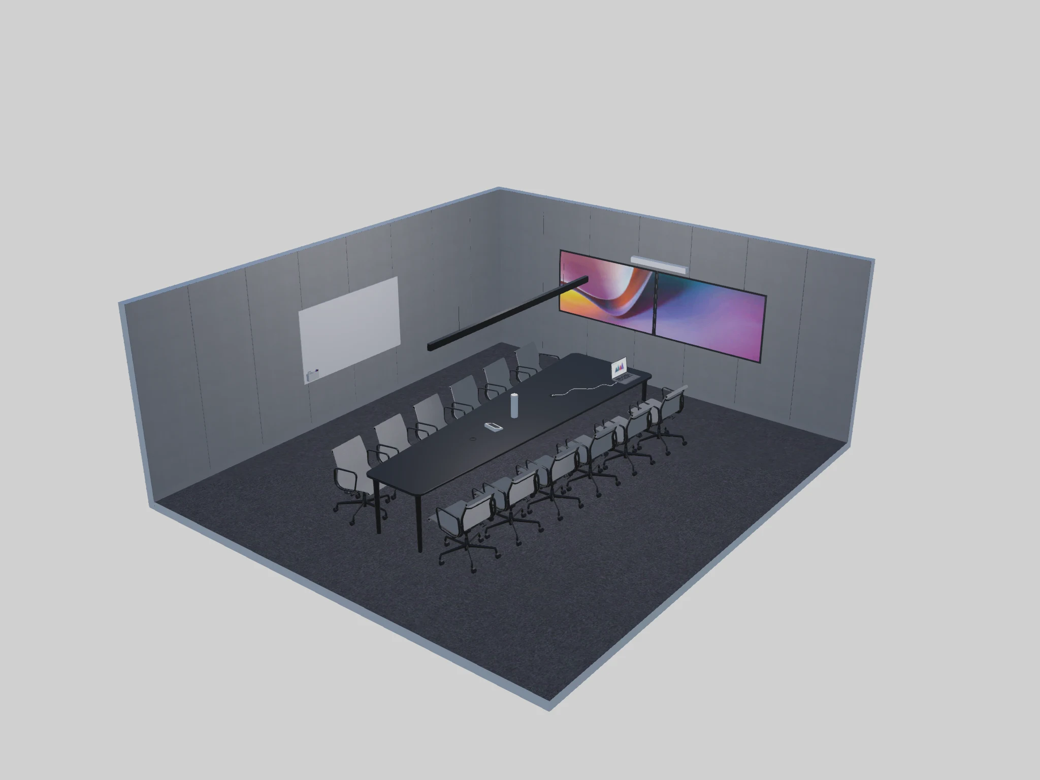 Renderad mötesrumsbild för Neat Bar Pro